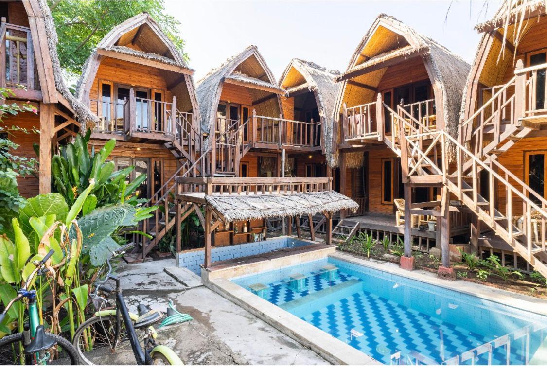 Deep House Bungalows Quần đảo Gili Ngoại thất bức ảnh